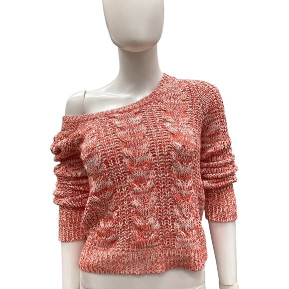 Free People Women’s Sweater Size S Red And White Knit - Picture 2 of 5